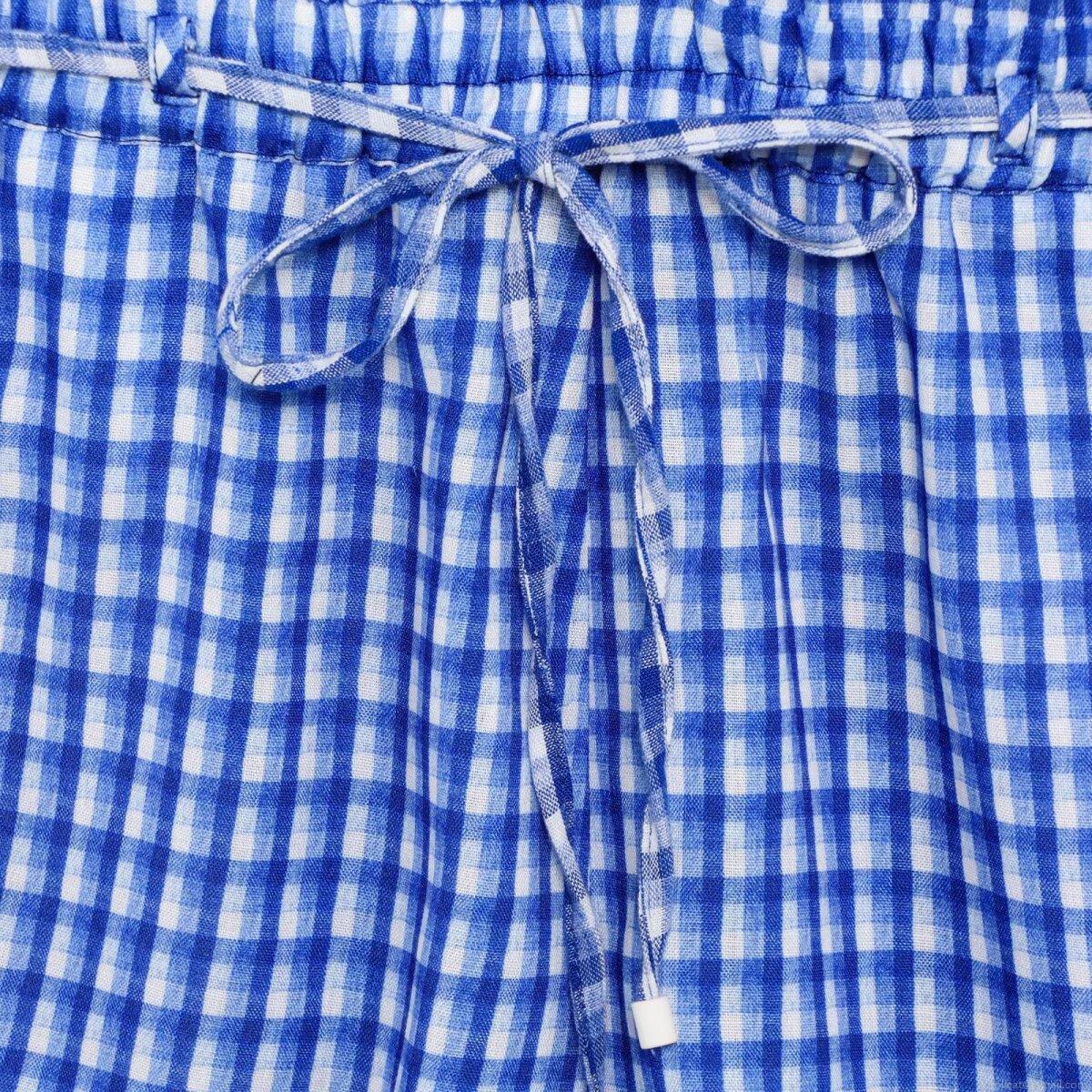 Women's Plaid Sleeveless Romper V-Neck Button Up Cotton Blend Jumpsuit Short Playsuit With Drawstring Waist Casual Streetwear Summer Fashion