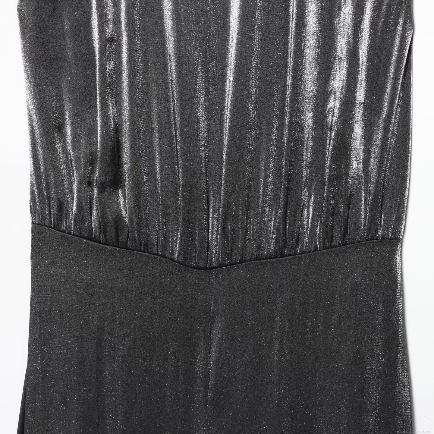 Sexy Halter Neck Backless Jumpsuit Metallic Shimmer Sleeveless Wide Leg Long Pants Party Clubwear Vacation Women Jumpsuits Rompers High Waist