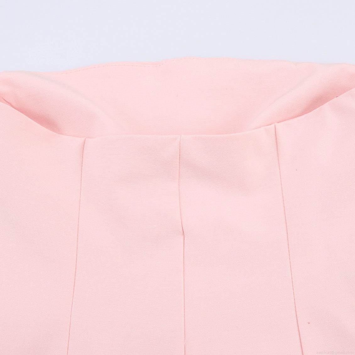 Women Strapless Backless Jumpsuit Pink High Waist Wide Leg Long Pant Polyester Spandex Sexy Elegant One Piece Outfit for Party Night Out Summer