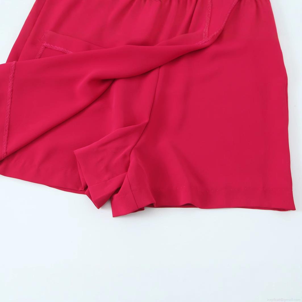 Women's Elegant Sleeveless Chiffon Jumpsuit Ruffle Waist Round Neck Short Romper Party Fashion One-Piece Outfit