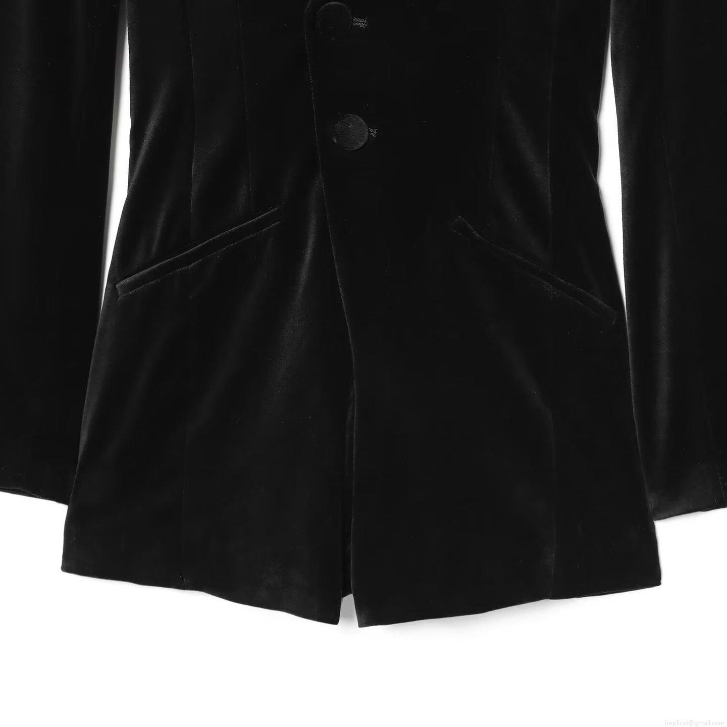 Women Elegant Black Velvet Blazer Jumpsuit Deep V Neck Long Sleeve Short Romper For Commuter Party Fashion Autumn Winter Velvet Bodysuit