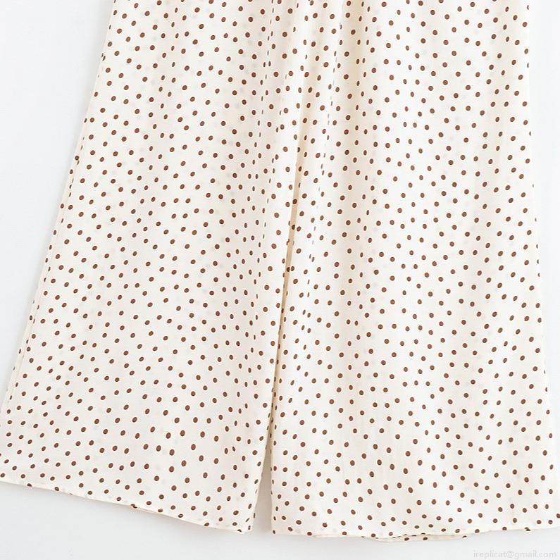 Women's Sexy Backless Polka Dot Halter Jumpsuit Elegant Sleeveless Wide Leg Long Pants Summer Vacation Party One Piece Romper Outfit