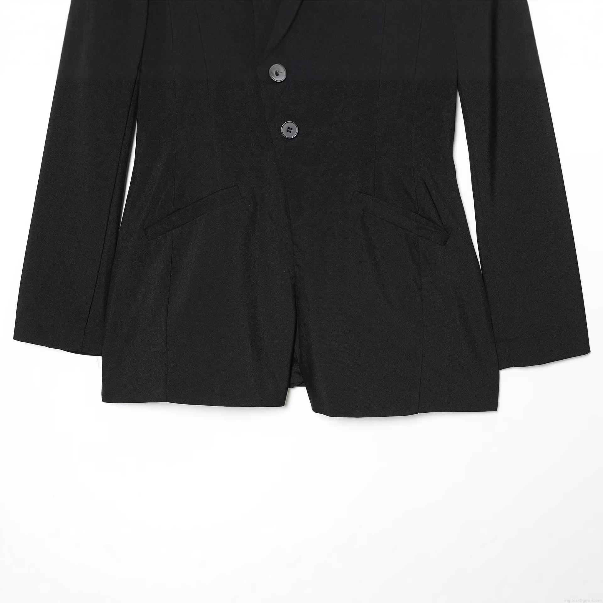 Women's Elegant Blazer Romper Cotton Blend Double Breasted Long Sleeve V-Neck Jumpsuit Short Pants Slim Fit Playsuit For Party Office Lady Fashion