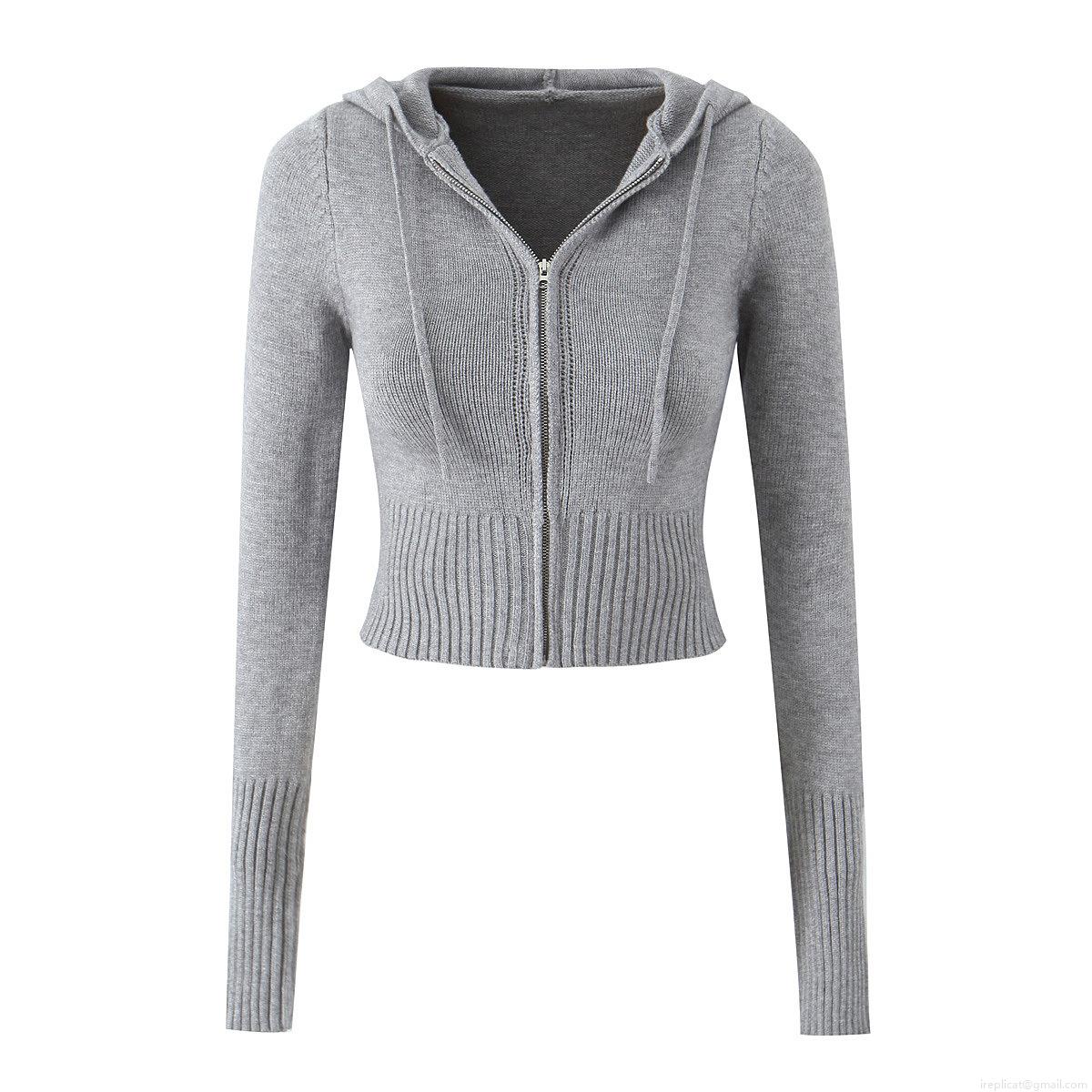 Women's Knit Lounge Set Zip Up Hooded Crop Top And Flare Legging Pants High Elastic Solid Color Ribbed Tracksuit Two Piece Outfits For Winter Autumn Streetwear