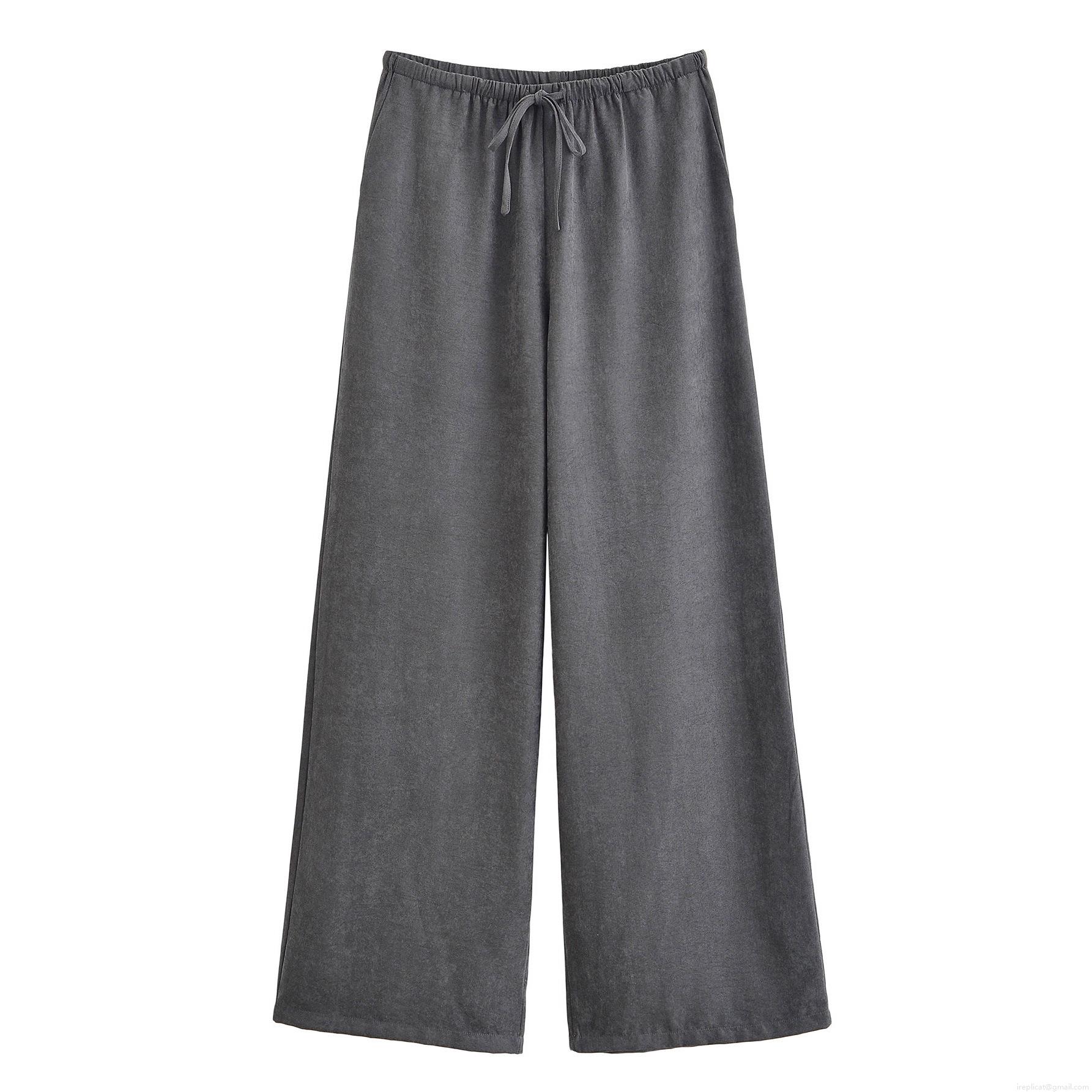 Women's 2-Piece Lounge Set 100% Polyester Zip Up Cropped Jacket and Wide Leg Drawstring Pants Casual Streetwear Autumn Solid Color Leisure Outfit