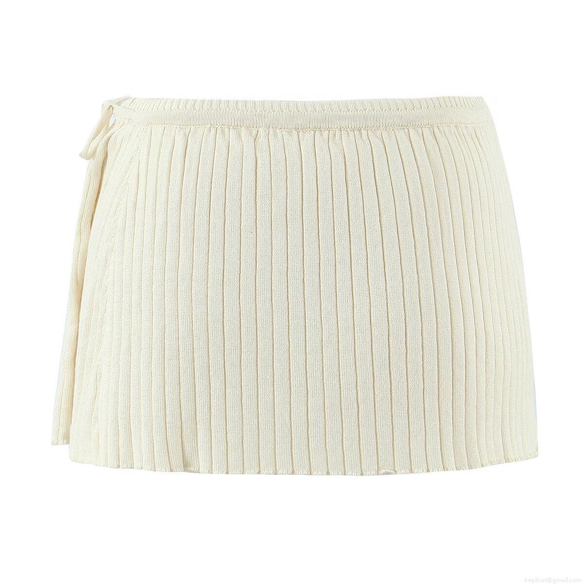 Women's 5-Piece Knit Lounge Set 60% Viscose Ribbed Cardigan Camisole Shorts Skirt And Trousers Autumn Solid Color Soft Streetwear Outfit