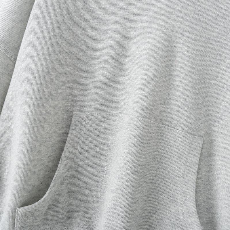 Women's Casual Hoodie and Jogger Set Heather Grey Polyester Spandex Solid Color Long Sleeve Hooded Sweatshirt Drawstring Sweatpants For Running Sports Loungewear