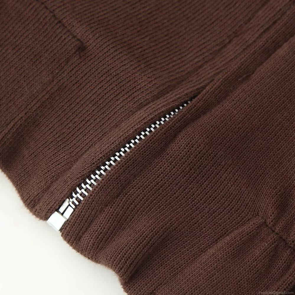 Women's Knit Spandex Two-Piece Set Soft Stand Collar Zipper Sweatshirt Jacket And High Waist Wide Leg Pants Solid Color Loungewear Outfits For Autumn Winter