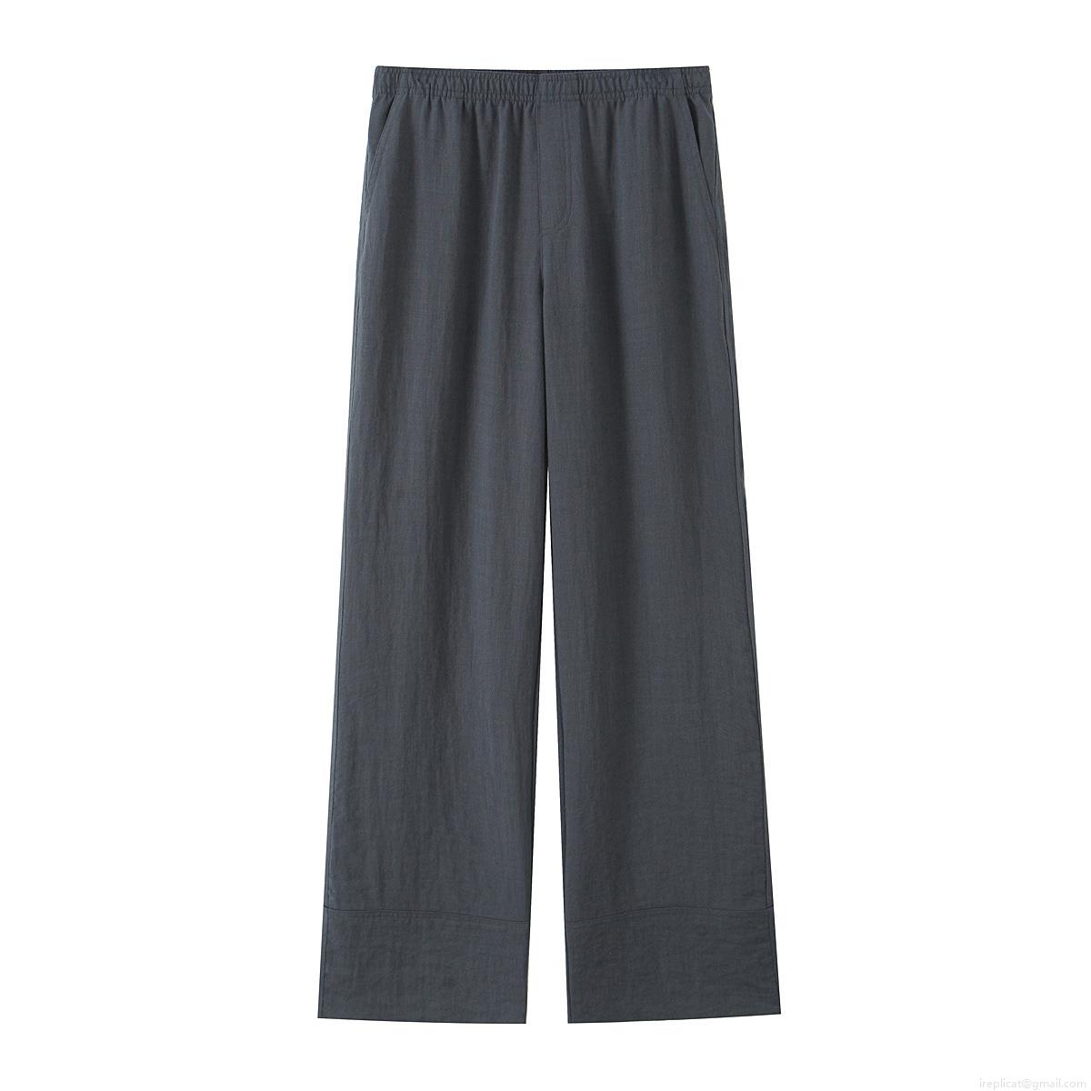 Women's Casual Two Piece Loungewear Set Japanese Kimono Style Lace Up Wrap Top And Wide Leg Pants Solid Color Cotton Linen Feel Outfit Streetwear