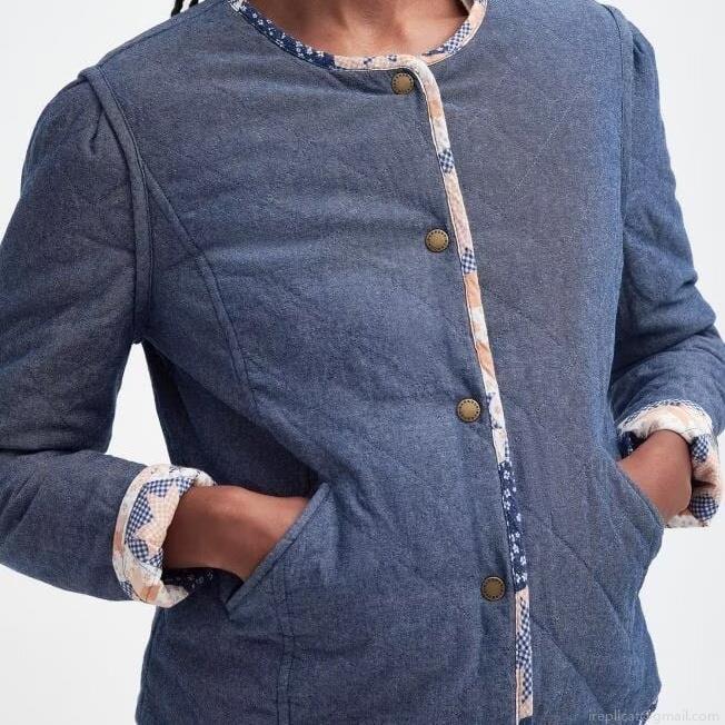 Women's Vintage Quilted Jacket Floral Patchwork Padded Coat Reversible Round Neck Long Sleeve Button Down Warm Outerwear For Autumn Winter Daily Wear