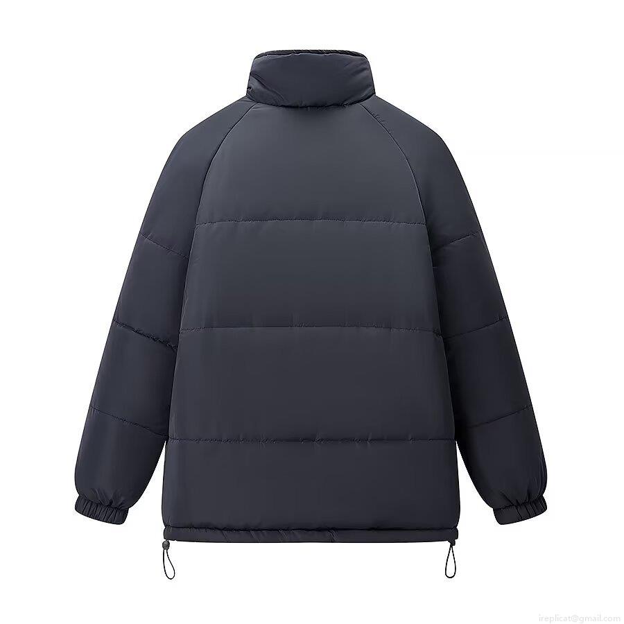 Women's Reversible Puffer Jacket Quilted Padded Winter Coat With Plaid Lining Stand Collar Long Sleeve Windproof Warm Outwear For Daily Streetwear Lady