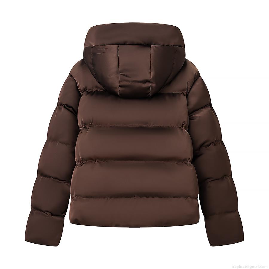 Women's Shiny Hooded Padded Jacket Fashion Loose Horizontal Quilted Winter Coat Warm Windproof Outwear Streetwear Casual Solid Color Polyester Brown