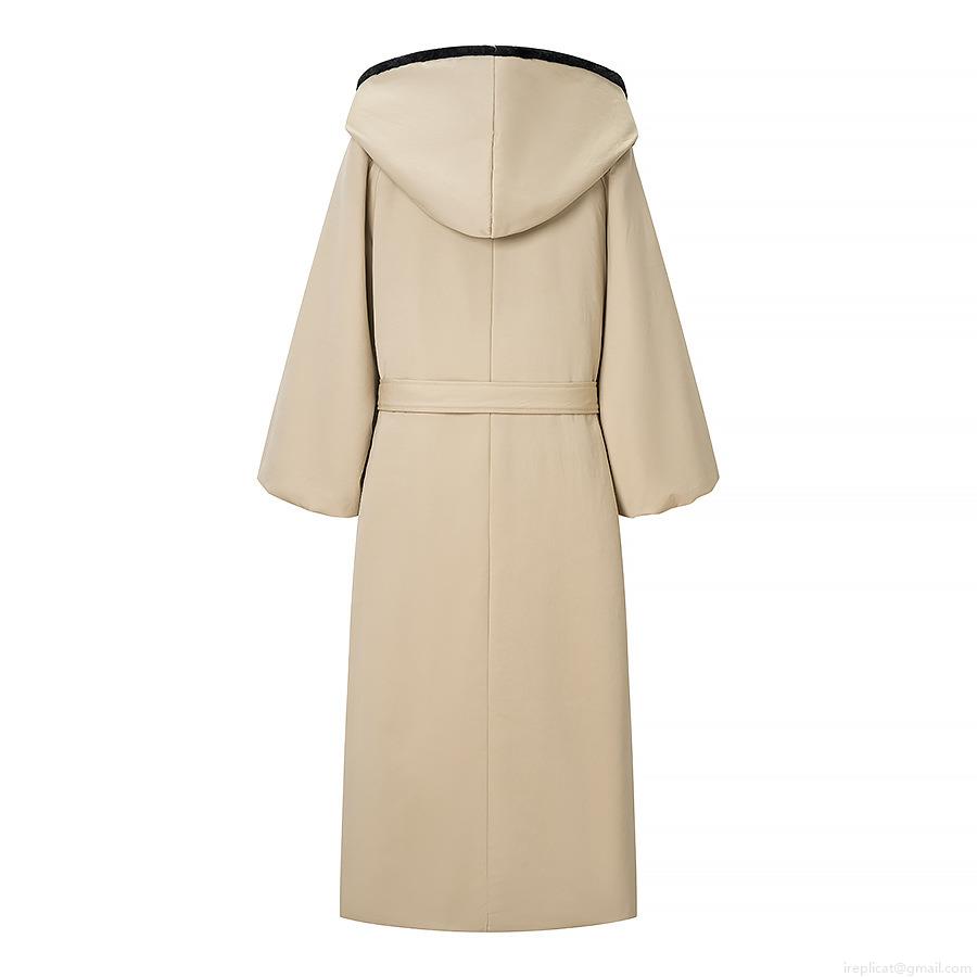 Women's Fashion Khaki Hooded Long Padded Jacket With Faux Fur Collar And Waist Tie Belt Winter Warm Streetwear Outerwear Plus Size Trench Overcoat