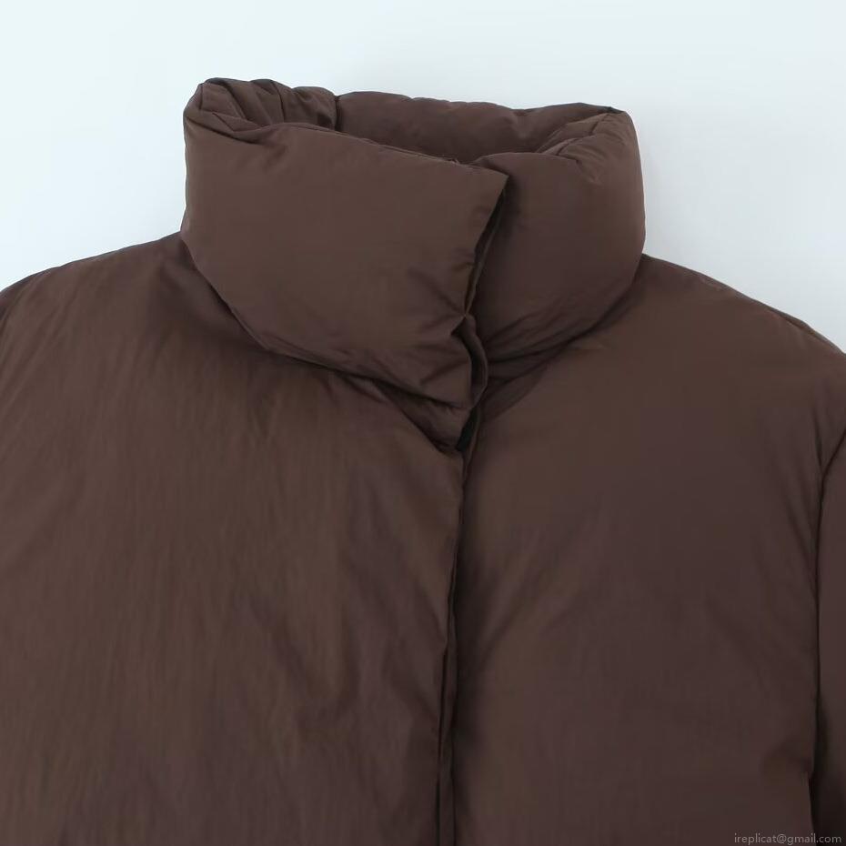 Women Casual Solid Thickened Puffer Jacket Stand Collar Tie Waist Loose Polyester Cotton Padded Coat Winter Warm Outerwear Streetwear