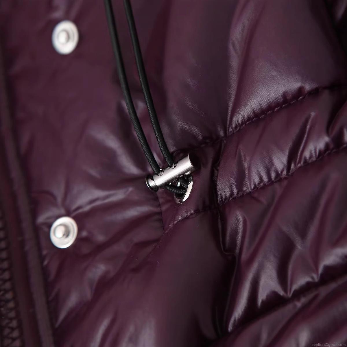 Women's Shiny Dark Purple Hooded Puffer Jacket Mid-Length Quilted Cotton Padded Coat Windproof Streetwear Warm Outerwear With Zipper Drawstring Waist For Winter Autumn Fashion Ladies