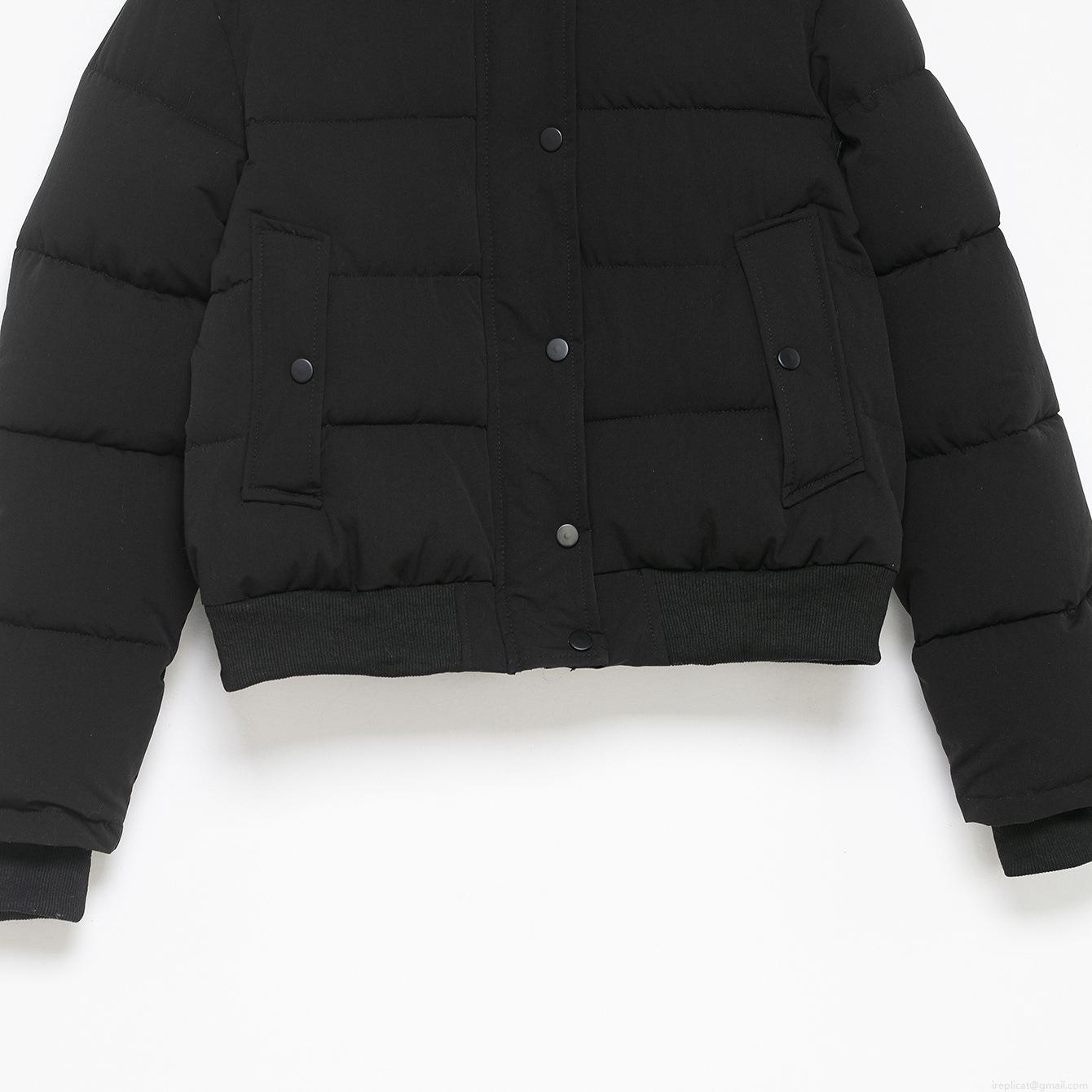Women's Winter Hooded Puffer Jacket With Faux Fur Collar Warm Polyester Padded Coat Slim Fit Quilted Short Outerwear For Casual Daily Wear