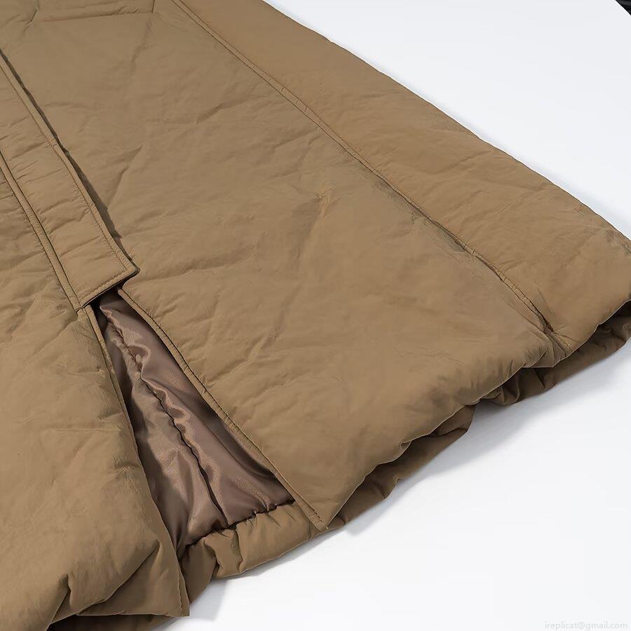 Women's Winter Long Padded Coat Warm Quilted Parka Jacket Turn-down Collar Casual Solid Color Outerwear With Pockets Loose Fit Overcoat For Ladies