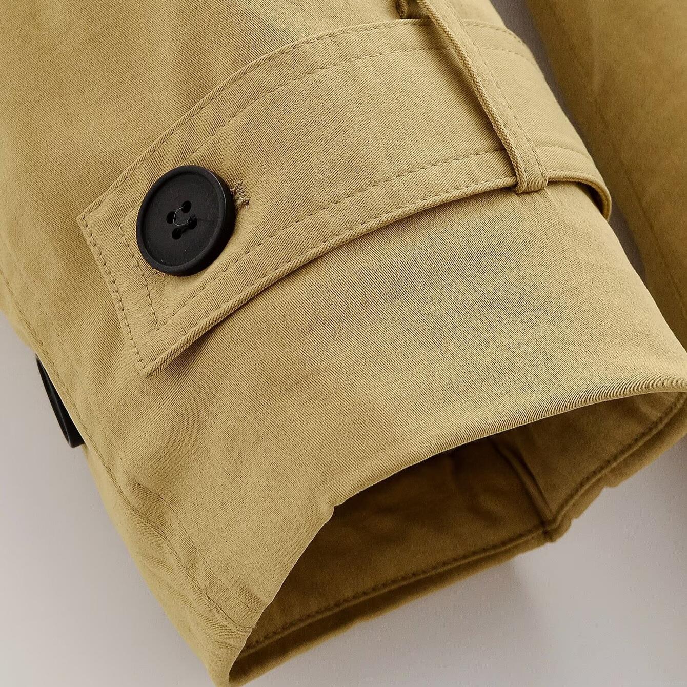 Women's Fashion Slim Fit Mid-Length Padded Trench Coat Jacket With Belt 100% Polyester Imitation Silk Cotton Lapel Outerwear Autumn Winter Casual Coat