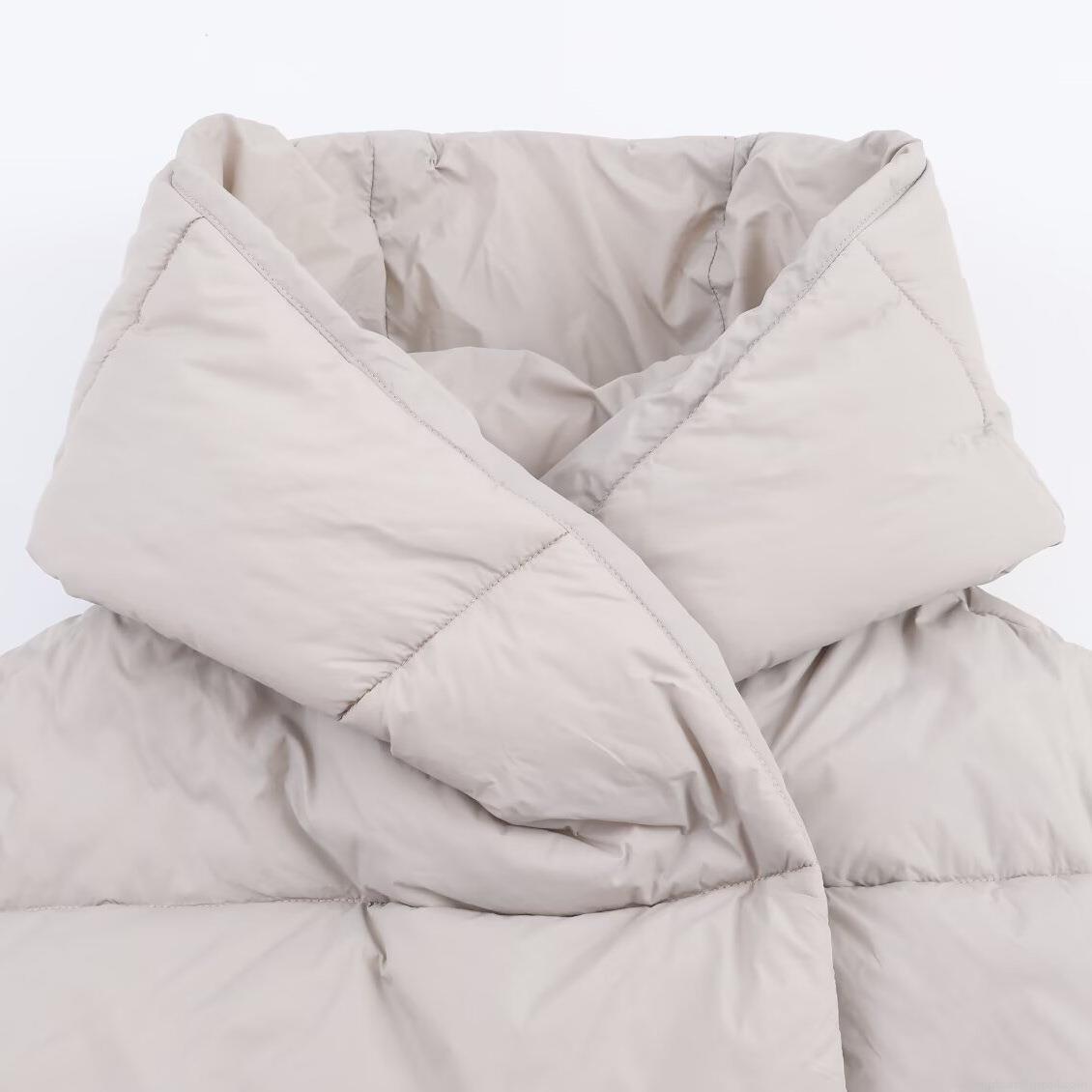 Women's Fashion Casual Hooded Padded Jacket Winter Thick Waterproof Quilted Parka Coat Loose Fit Warm Outerwear With Hidden Buttons For Ladies Daily Outdoor Wear