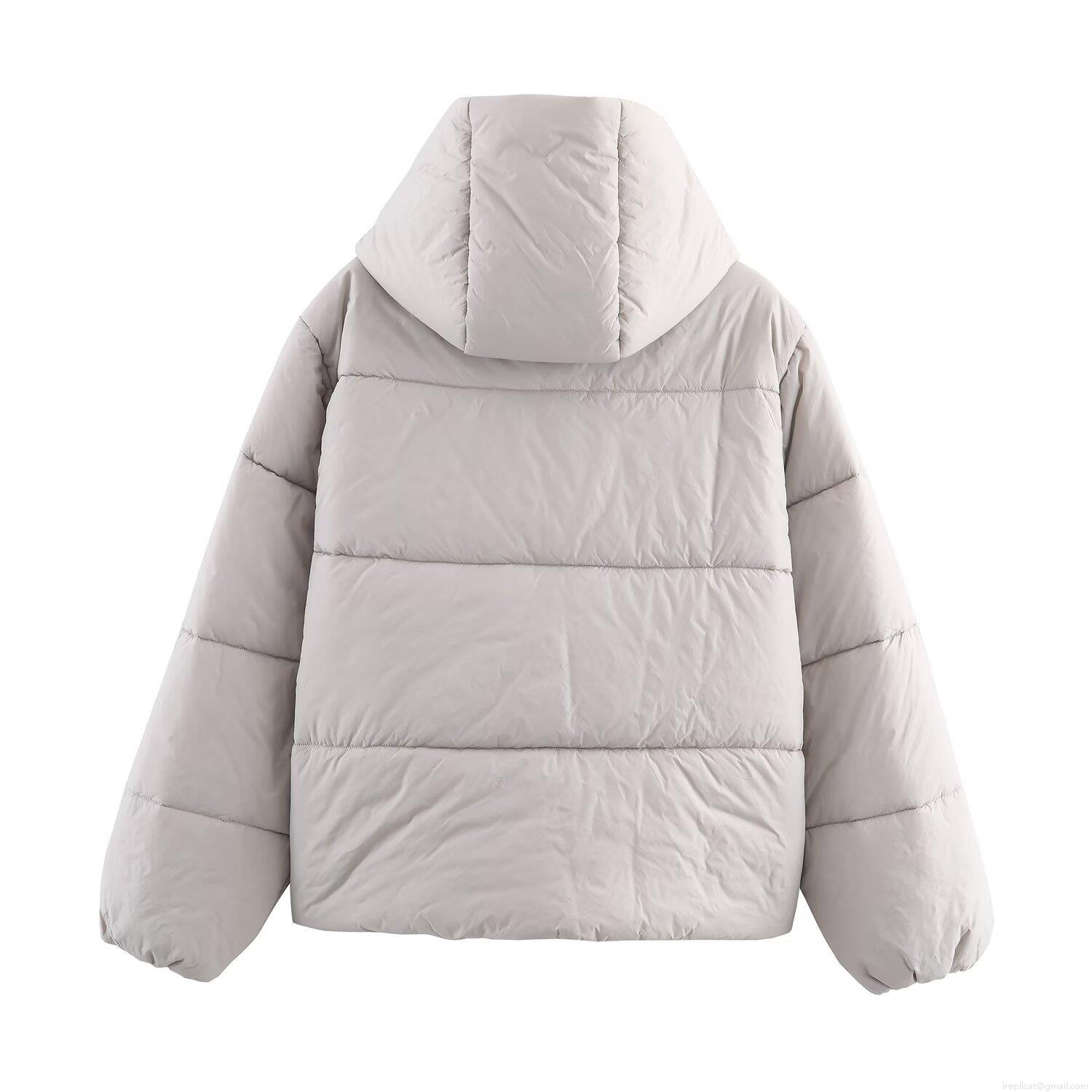 Women's Fashion Casual Hooded Padded Jacket Winter Thick Waterproof Quilted Parka Coat Loose Fit Warm Outerwear With Hidden Buttons For Ladies Daily Outdoor Wear