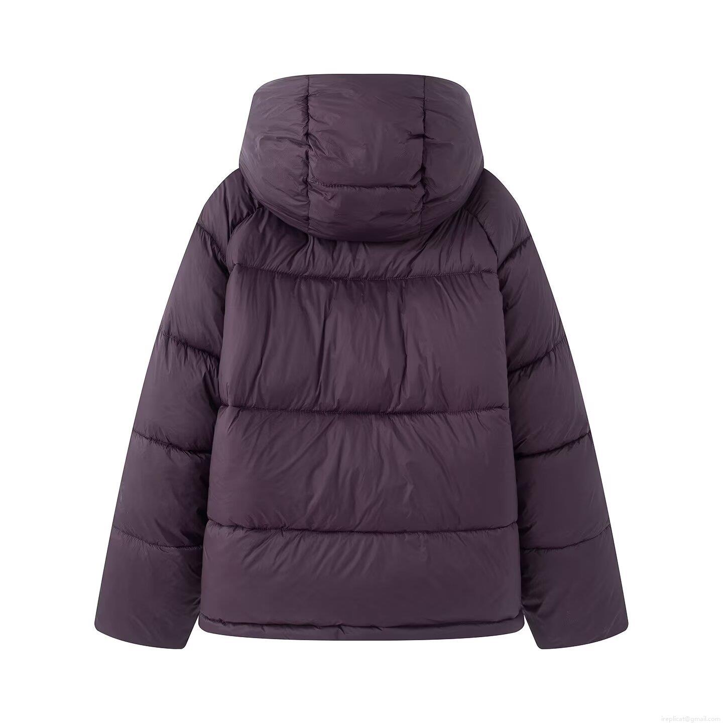 Women's Winter Hooded Quilted Padded Jacket Casual Solid Color Warm Outwear Coat With Polyester Shell And Cotton Blend Padding For Ladies