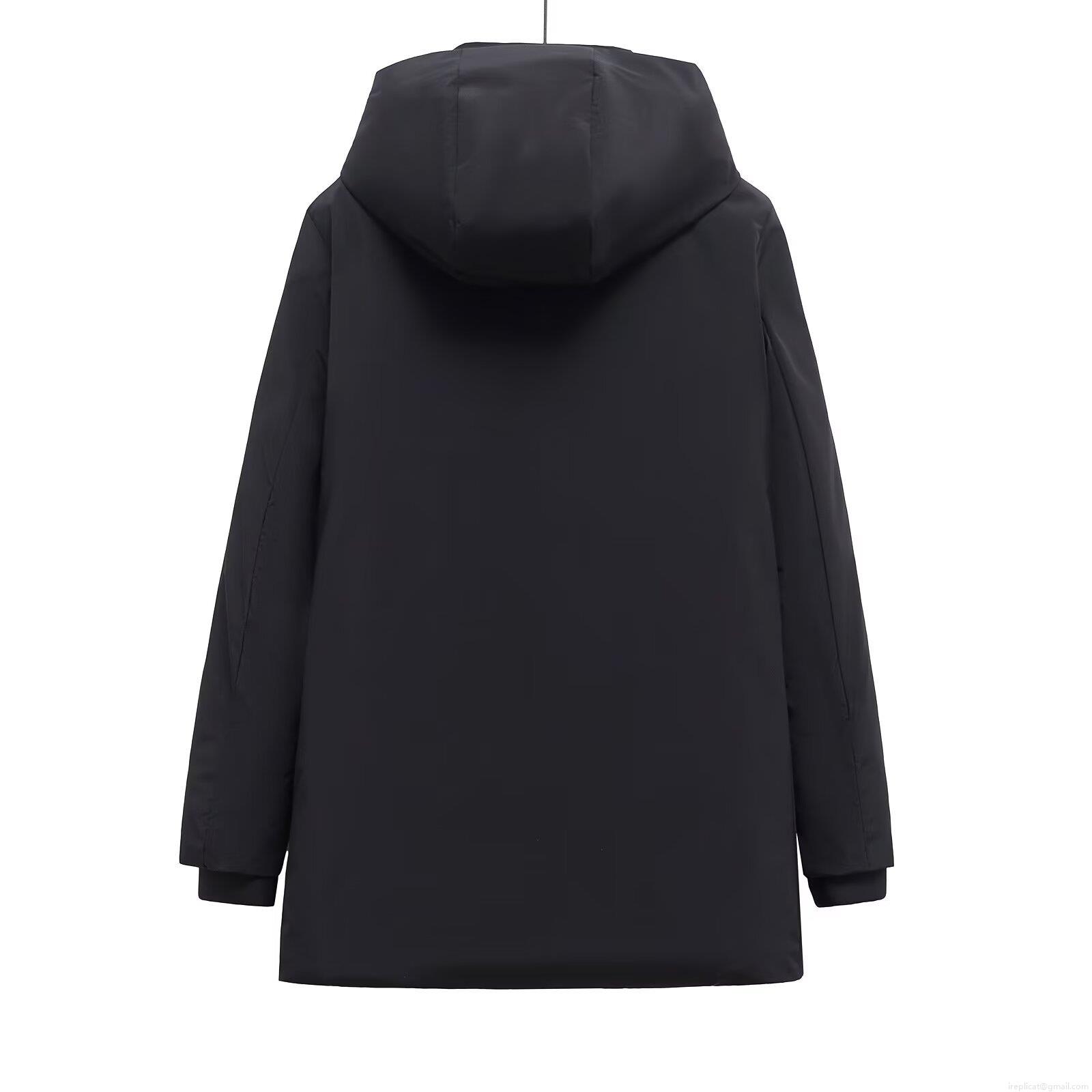 Women's Fashion Padded Parka Jacket Windproof Hooded Puffer Coat With Dual Zipper Mid-length Solid Color Outerwear For Ladies Winter Spring Streetwear