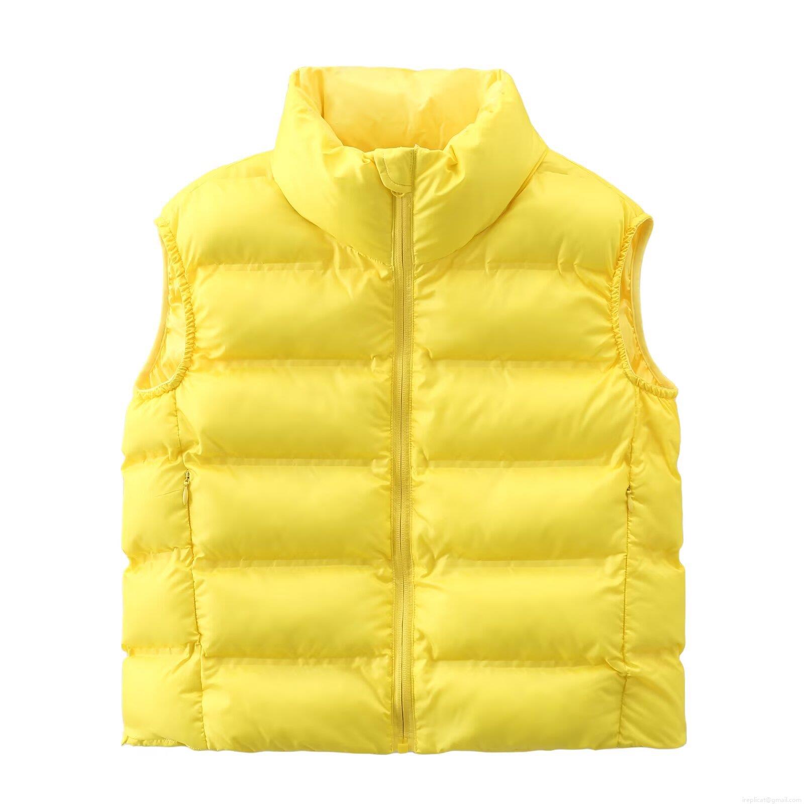Women Padded Vest Winter Warm Stand Collar Sleeveless Quilted Jacket Polyester Streetwear Short Outerwear Casual Solid Color Zipper Puffer Waistcoat For Women