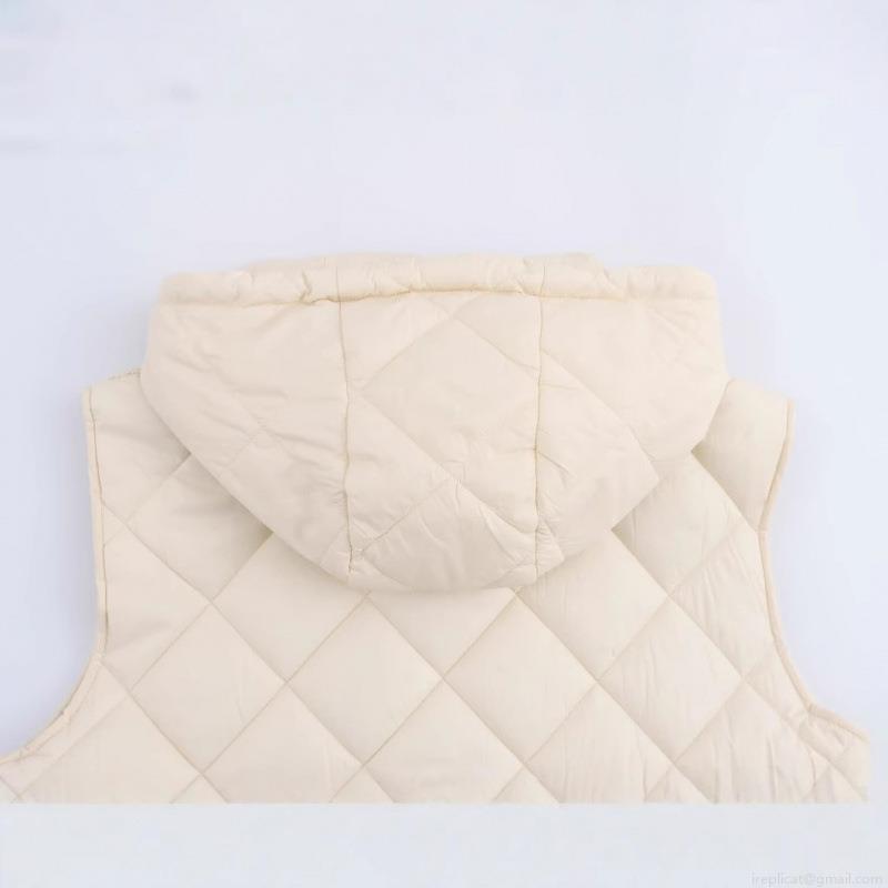 Women Retro Cable Knit Padded Spliced Hooded Vest Cardigan Winter Warm Diamond Quilted Knitwear Gilet Sleeveless Jacket For Women