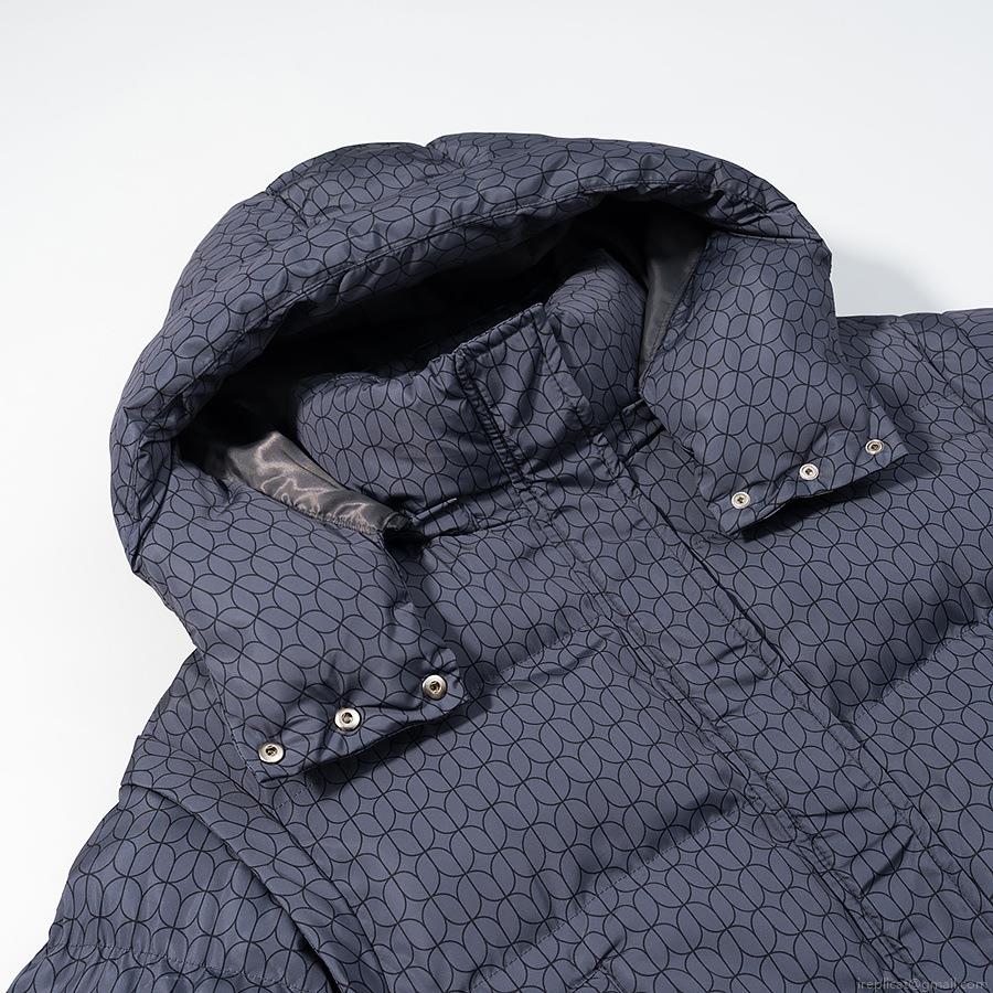 Women's Fashion Geometric Print Quilted Puffer Jacket Casual Winter Hooded Cotton Padded Coat With Detachable Hood Warm Loose Fit Outerwear