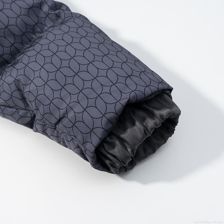 Women's Fashion Geometric Print Quilted Puffer Jacket Casual Winter Hooded Cotton Padded Coat With Detachable Hood Warm Loose Fit Outerwear