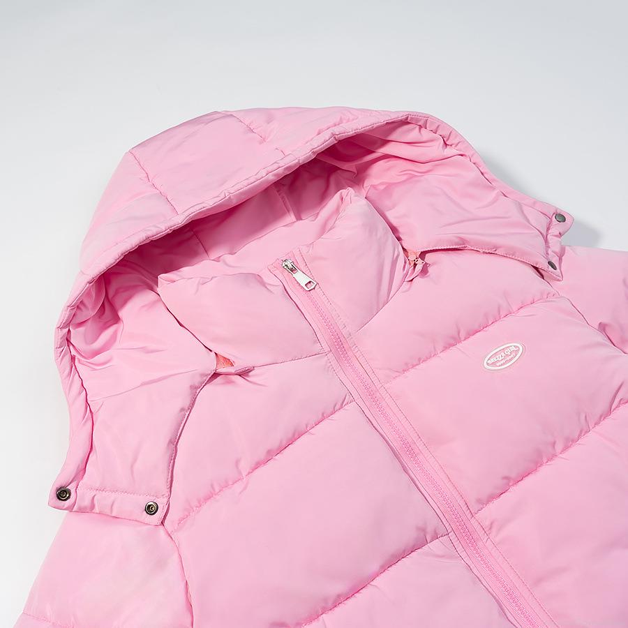Women's Hooded Winter Puffer Jacket Sweet Macaron Color Loose Fit Padded Coat Warm Quilted Outerwear With Drawstring Hem Full Zip Parka For Daily Travel