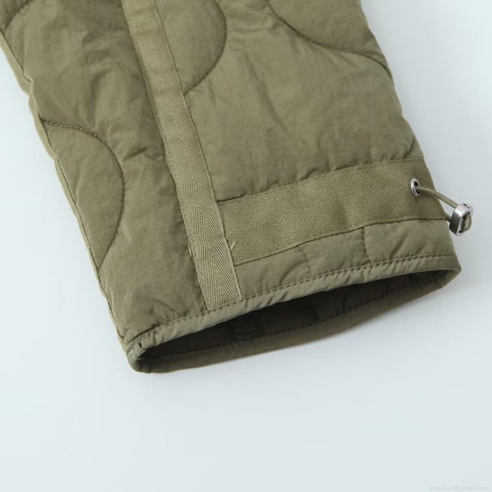 Women's Loose Quilted Padded Jacket Casual Stand Collar Windproof Cotton Coat With Drawstring Hem Autumn Winter Outerwear