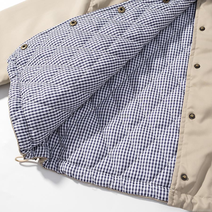 Women's Fashion Casual Hooded Padded Jacket Plaid Lining Metal Buttons Warm Autumn Winter Short Coat Outerwear