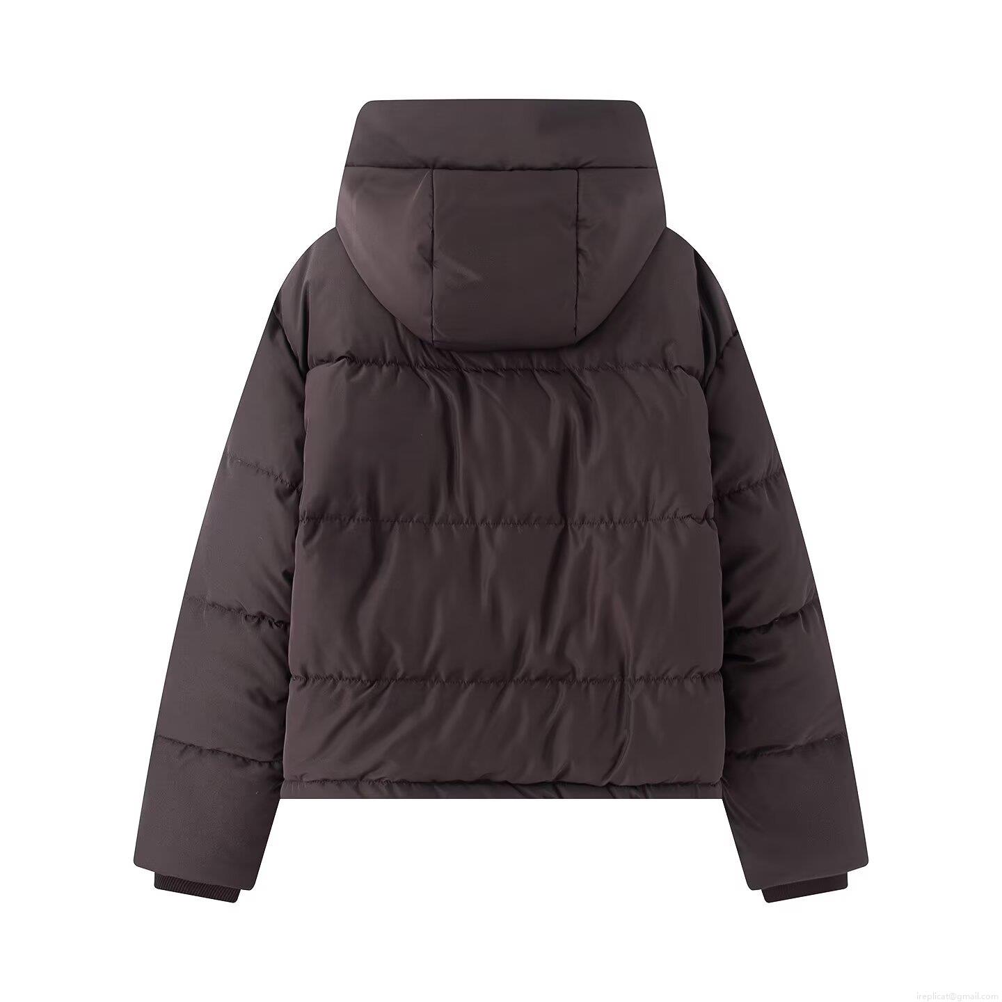 Women's Winter Puffer Jacket Hooded Thick Padded Coat Windproof Waterproof Short Outwear Loose Fashion Streetwear Casual Ladies Polyester Black Coffee Quilted Jacket
