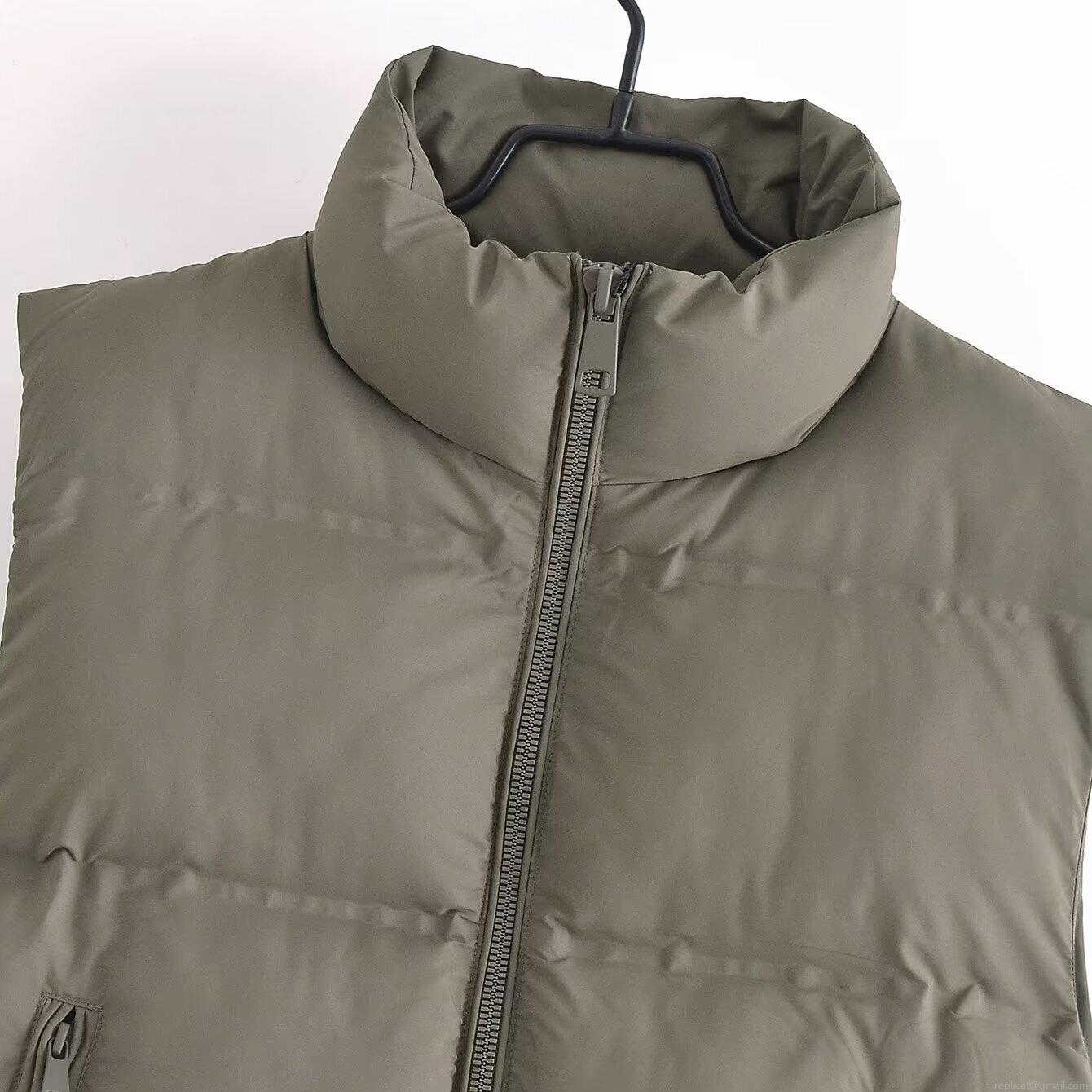 Women's Autumn Casual Loose Padded Vest Stand Collar Quilted Gilet Sleeveless Jacket Polyester With Imitation Silk Cotton Filling Lightweight Warm Puffer Waistcoat For Daily Outdoor Women Wear