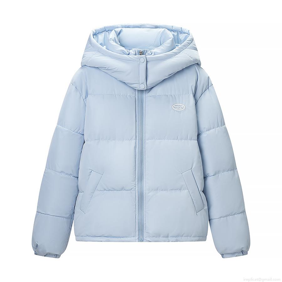 Women's Short Hooded Puffer Jacket Casual Windproof Cotton Padded Coat Winter Warm Quilted Outerwear With Zipper For Ladies Daily Wear