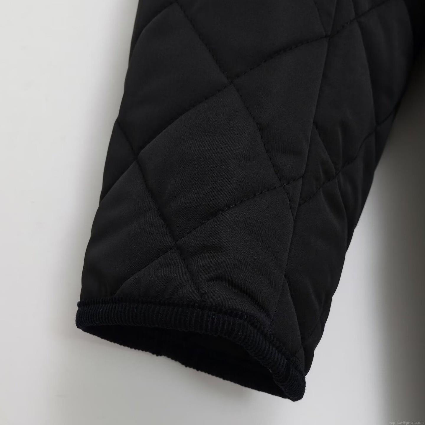 Women's Loose Diamond Quilted Jacket Long Sleeve Button Down Puffer Coat With Corduroy Collar And Pockets Casual Fall Winter Outwear