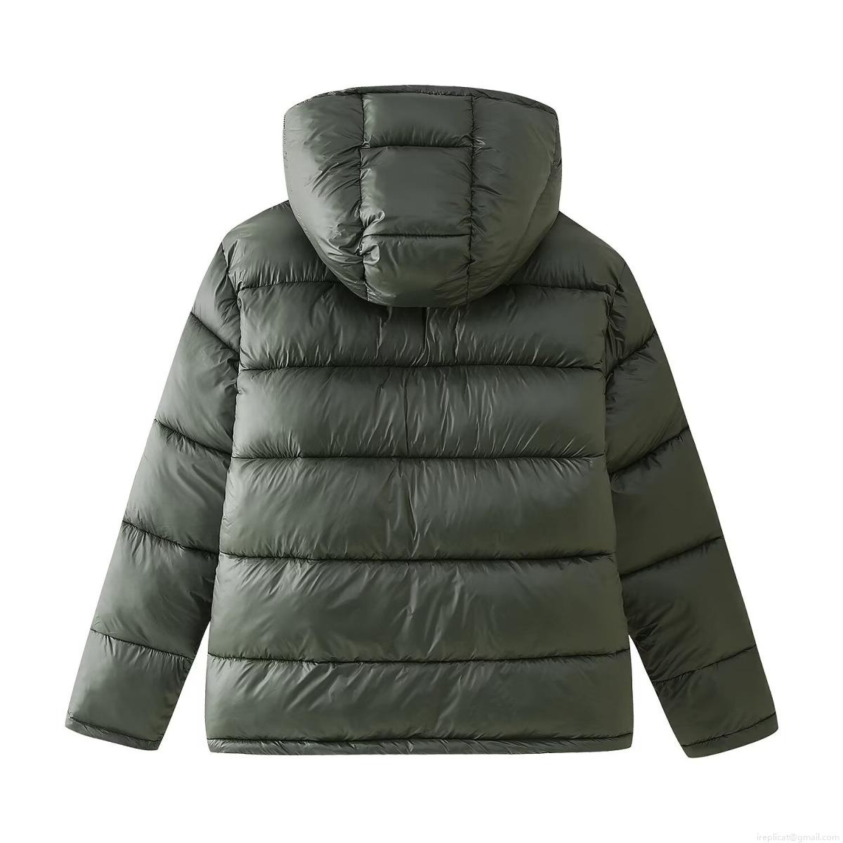 Women's Winter Puffer Jacket Hooded Polyester Fabric Cotton Padded Warm Quilted Coat For Casual Outdoor Thick Windproof Outwear