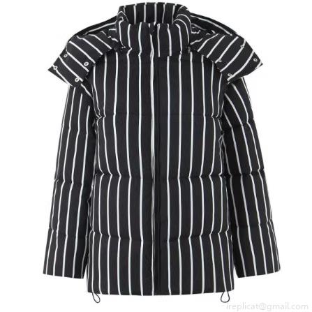 Women's Striped Hooded Puffer Jacket Vintage Contrast Color Vertical Stripes Winter Warm Quilted Cotton-Padded Coat With Zipper For Ladies Outerwear Women's Striped Hooded Puffer Jacket Vintage Contrast Color Vertical Stripes Winter Warm Quilted Cotton-Padded Coat With Zipper For Ladies Outerwear