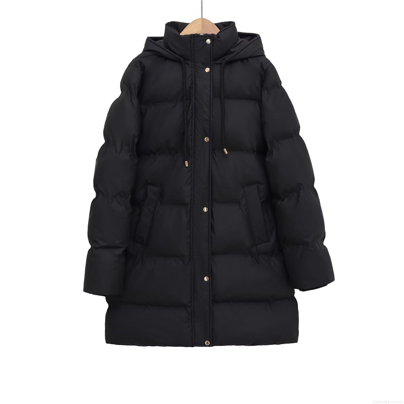 Women Winter Long Hooded Puffer Coat Thick Warm Polyester Cotton Padded Jacket With Metal Buttons Vintage Ethnic Style Windproof Outerwear