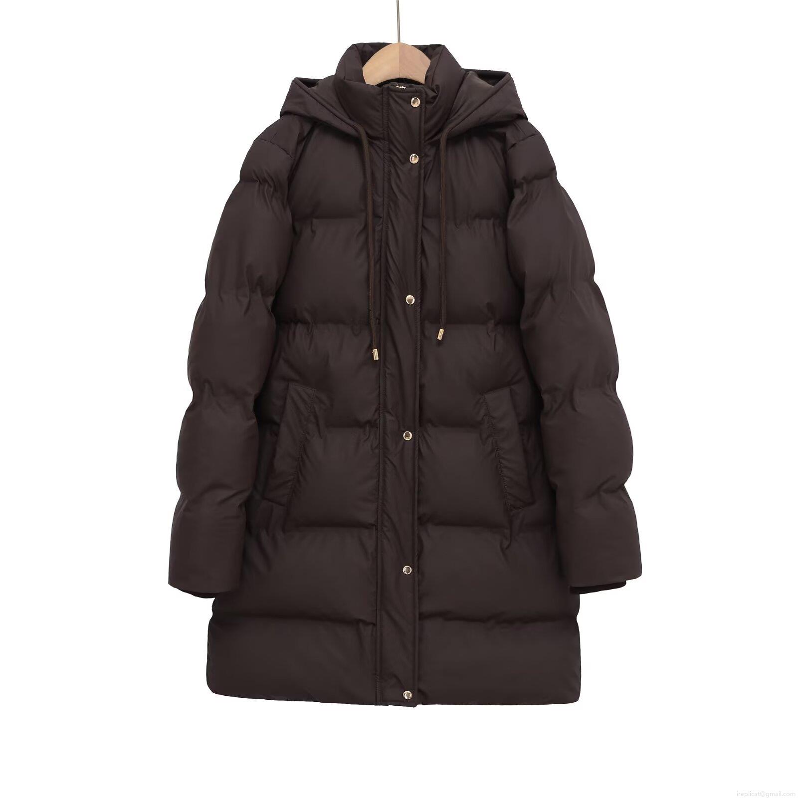 Women Winter Long Hooded Puffer Coat Thick Warm Polyester Cotton Padded Jacket With Metal Buttons Vintage Ethnic Style Windproof Outerwear